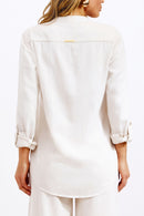 Camisa Feminina de Linho Dunas Areia