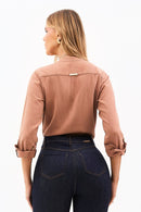 Camisa Feminina de Linho Dunas Terra
