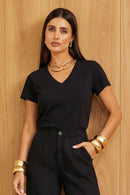 Camiseta Caimento Amplo Curve Preta