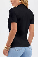 Camiseta Gola Alta Curve Preta