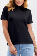 Camiseta Gola Alta Curve Preta