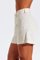Shorts Alfaiataria de Linho Dunas Areia