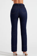 Calça Jeans Reta Soul Cós Super Alto Escura