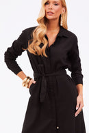 Chemise de Linho Dunas Preta