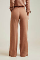 Calça Pantalona de Linho Dunas Terra