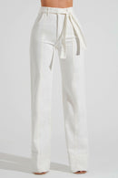 Calça Jeans Wide Leg Soul Cós Super Alto Off White