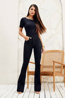 Calça Jeans Flare Modeladora Cós Médio Preto Intenso