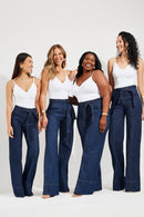 Calça Jeans Wide Leg Soul Cós Super Alto Escura