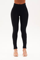 Calça Skinny Modeladora Glam Cós Alto Preta