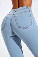 Calça Jeans Boot Cut Modeladora Inesquecível Cós Médio Clara