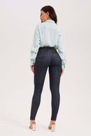Calça Jeans Skinny Modeladora Mega Bumbum Fantástica Cós Alto