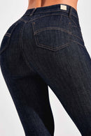 Calça Jeans Skinny Modeladora Mega Bumbum Fantástica Cós Alto