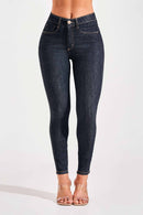 Calça Jeans Skinny Modeladora Mega Bumbum Fantástica Cós Alto