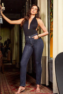 Calça Jeans Reta Modeladora Fantástica Cós Alto
