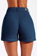 Shorts Alfaiataria de Linho Dunas Azul Marinho
