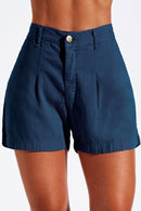 Shorts Alfaiataria de Linho Dunas Azul Marinho