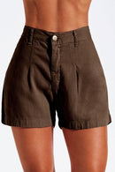 Shorts Alfaiataria de Linho Dunas Coffee