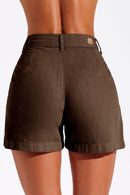 Shorts Alfaiataria de Linho Dunas Coffee
