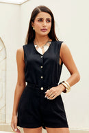 Shorts Alfaiataria de Linho Dunas Preto