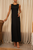 Vestido Longo Comfort Office Preto