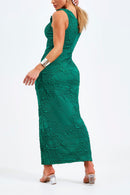 Vestido Longo Um Ombro Só Perfect Stretch Verde