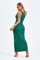 Vestido Longo Um Ombro Só Perfect Stretch Verde
